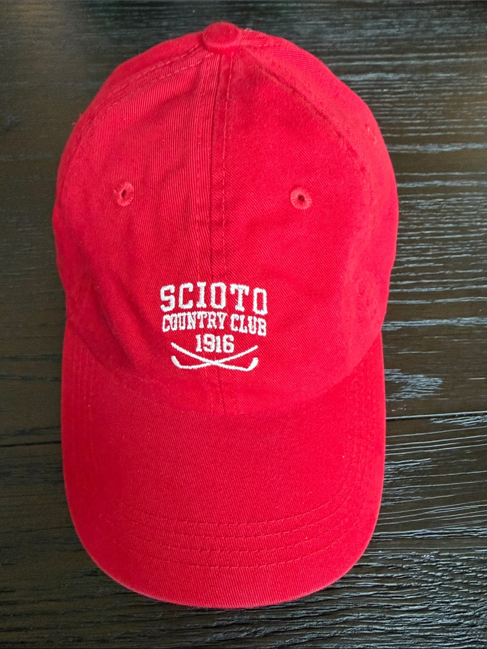 Scioto Country Club 1916 Red Embroidered Baseball Cap